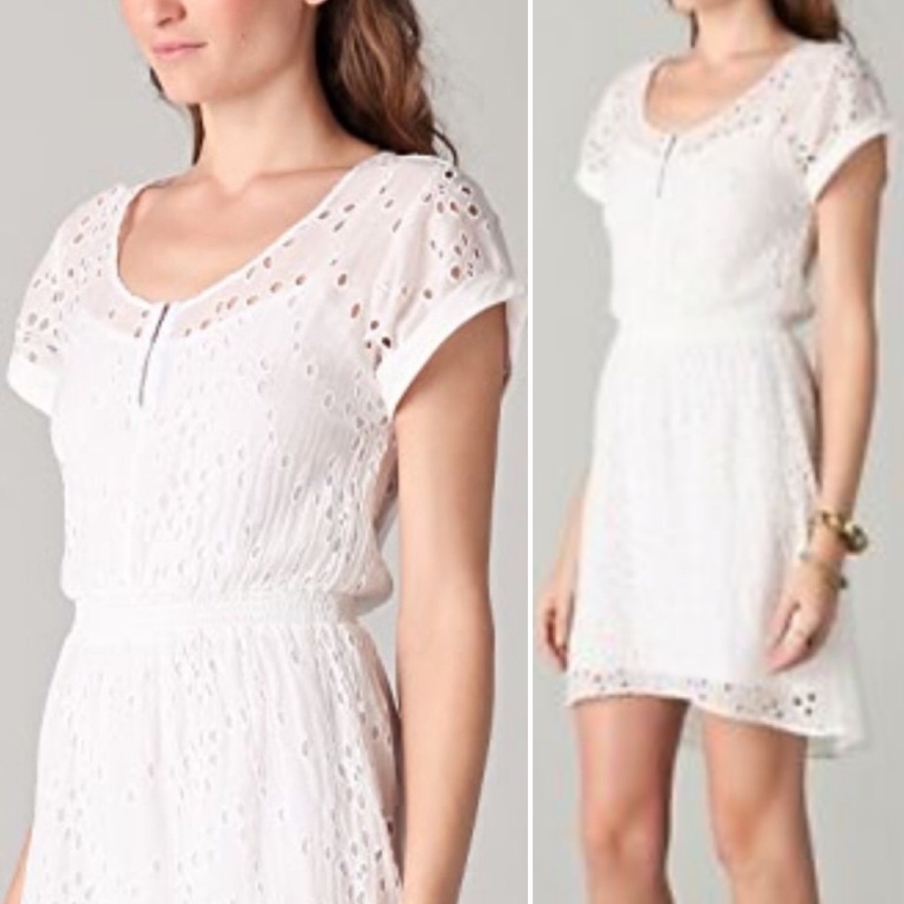 Ella Moss white embroidered eyelet tunic lightweight dress